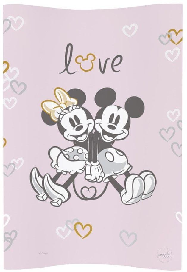 Ceba Baby Podložka prebaľovacia mäkká COSY 50x70 Disney Minnie & Mickey Pink